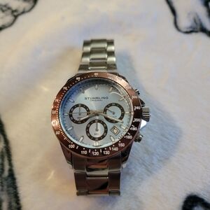 Stuhrling Silver Chronograph Watch